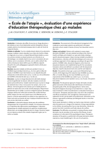« École de l`atopie », évaluation d`une expérience d`éducation