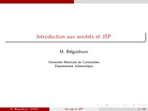 Introduction aux servlets et JSP