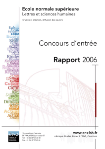 Rapport ALLEMAND session 2006 - École normale supérieure de