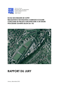 Rapport du jury - Ville de Vevey