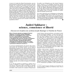 Andreï Sakharov : science, conscience et liberté
