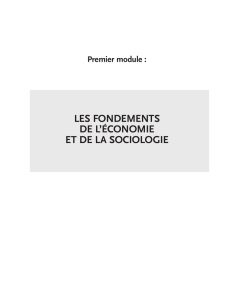 LES FONDEMENTS DE L`ÉCONOMIE ET DE LA SOCIOLOGIE