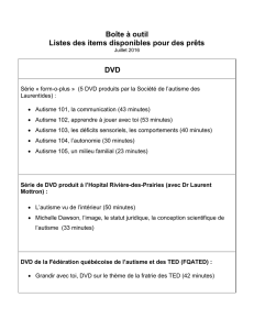 Boîte à outil Listes des items disponibles pour des prêts DVD