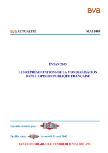 actualité mai 2003 évian 2003 les représentations de la