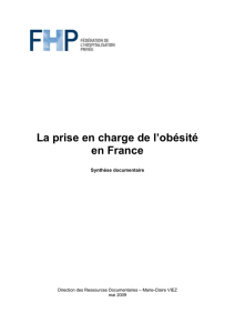 La prise en charge de l`obésité en France