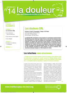 Les douleurs ORL - autismes et potentiels