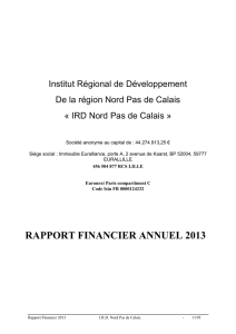 Rapport Financier 2013