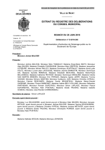 extrait du registre des deliberations du conseil municipal
