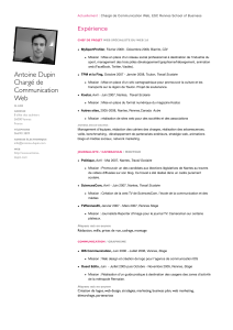 Antoine Dupin Chargé de Communication Web