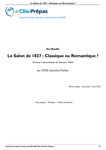 Le Salon de 1827 : Classique ou Romantique