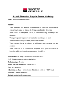 Société Générale - Service Marketing