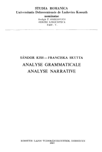 analyse grammaticale analyse narrative