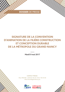 Dossier de presse cluster Construction et