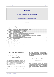 Code foncier et domanial - Droit