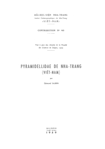 Pyramidellidae de Nha-Trang (Viet-Nam)