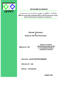 module 25: installation et depannage de moteurs et de