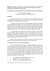 Les problèmes d`emploi du gérondif et des participiales en français