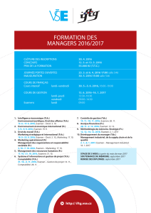 FORMATION DES MANAGERS 2016/2017
