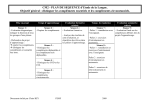 distinguer les compléments essentiels et les