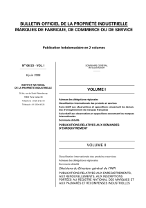 bulletin officiel de la propriété industrielle marques de