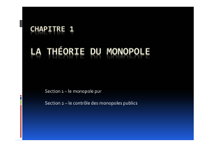 LA THÉORIE DU MONOPOLE