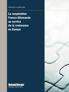 La coopération Franco-Allemande au service de la croissance en