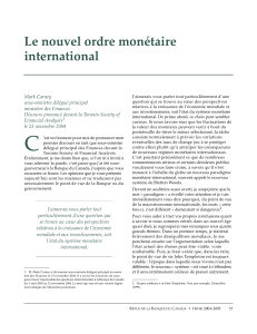 Le nouvel ordre monétaire international