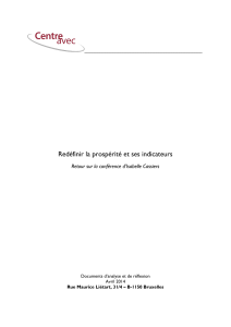 Redéfinir la prospérité et ses indicateurs