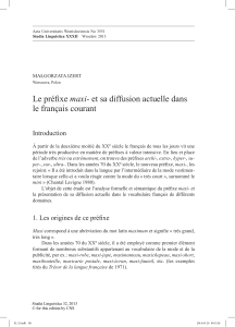 Le préfixe maxi- et sa diffusion actuelle dans le français courant