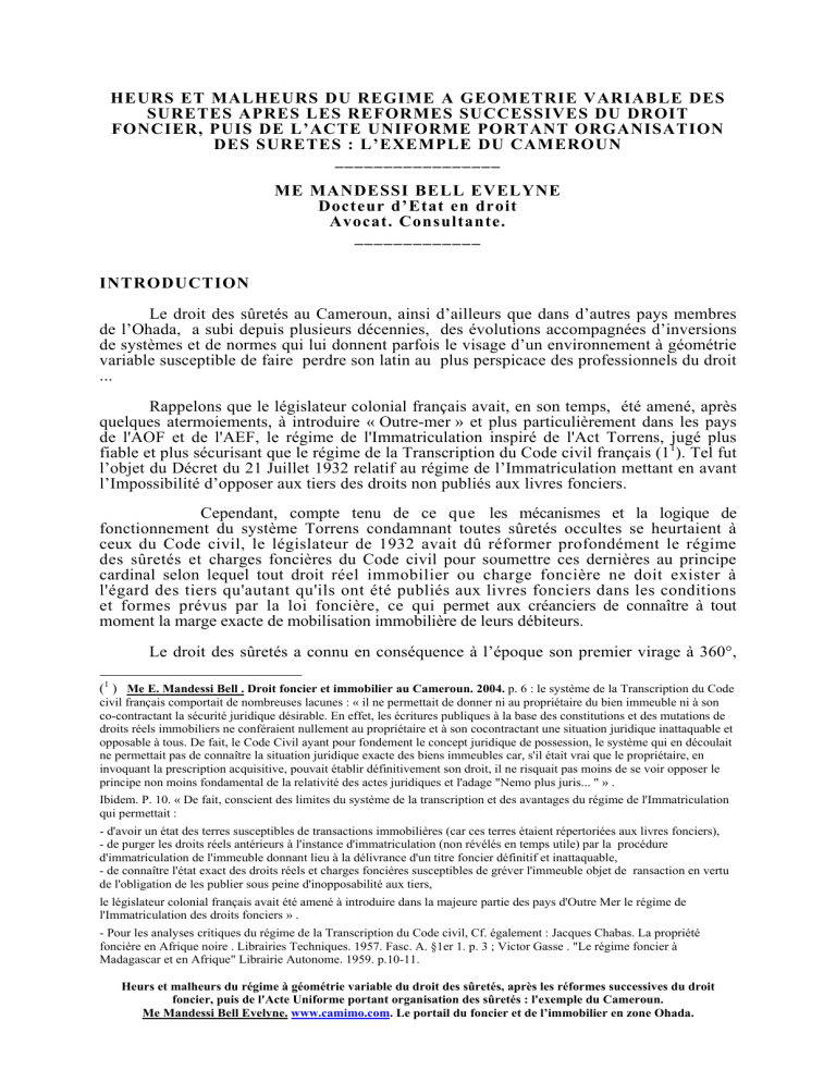 Heurs Et Malheurs Du Regime A Geometrie Variable Des 