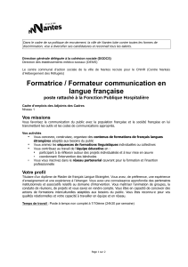 Formatrice / Formateur communication en langue