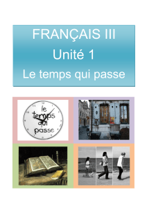 FRANÇAIS III Unité 1