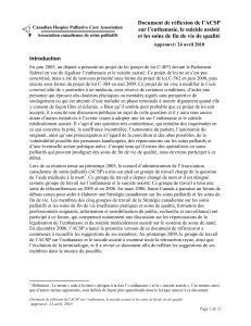 Document de réflexion de l`ACSP sur l`euthanasie, le suicide assisté