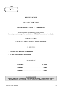 session 2009 ue5 – économie