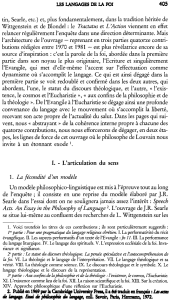 tin, Searle, etc.) et, plus fondamentalement, dans la tradition héritée