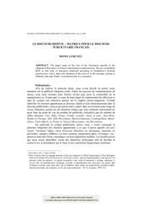 Le discours répété – matrice pour le discours publicitaire