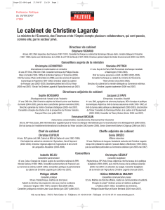 Le cabinet de Christine Lagarde