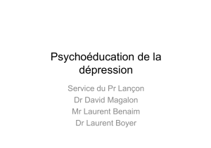 Psychoéducation de la dépression