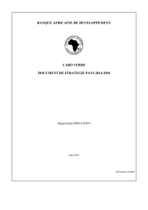 2014-2018 - Cap Vert - Document de stratégie Pays