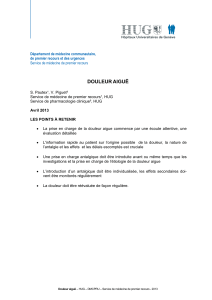 douleur aiguë
