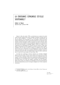 La croissance espagnole est-elle soutenable - OFCE