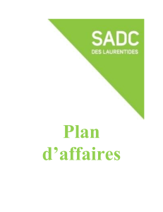 Plan d`affaires - (SADC) des Laurentides