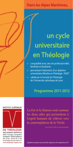 plaquette 2011-2012 - Institut supérieur de théologie Nice Sophia
