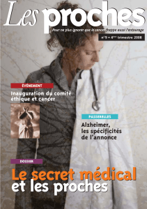 Le secret médical et les proches