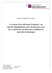 Le secteur de la télévision Française : un marché oligopolistique qui