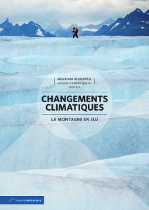Changements climatiques : la montagne en jeu