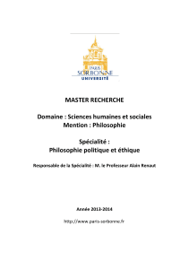 Philosophie politique et éthique - Université Paris