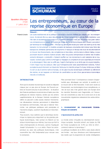 Les entrepreneurs, au cœur de la reprise économique en Europe
