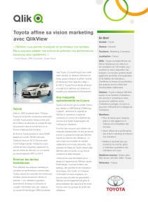 Toyota affine sa vision marketing avec QlikView