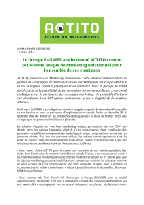 Le Groupe ZANNIER a sélectionné ACTITO comme plateforme